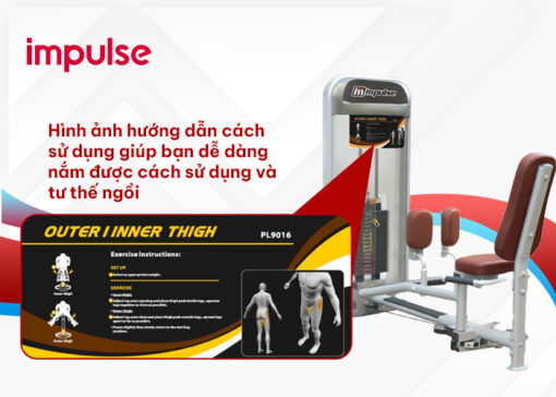 Máy Ép Đùi Trong, Đùi Ngoài Impulse PL9016