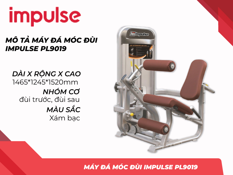 Mô tả máy đá móc đùi Impulse PL9019