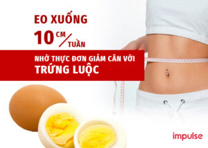 thực đơn giảm cân với trứng luộc