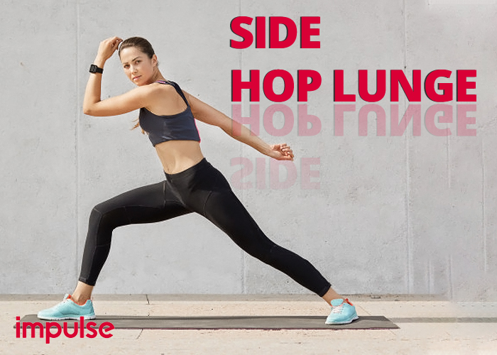 side hop lunge