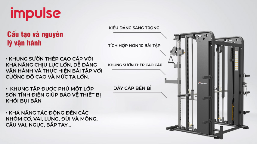 Cấu tạo và nguyên lý vận hành khung tập đa năng Impulse