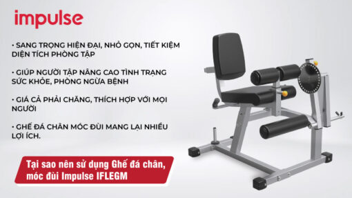 Ghế tập đá chân, móc đùi Impulse IFLEGM