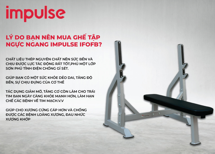 Lý do bạn nên mua Ghế tập ngực ngang Impulse IFOFB