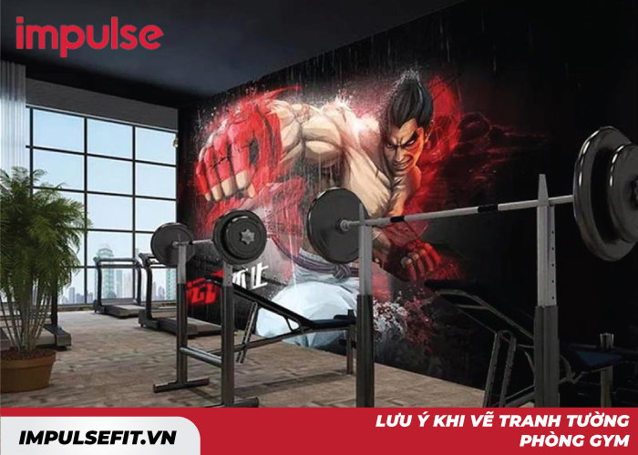 vẽ tranh tường phòng gym