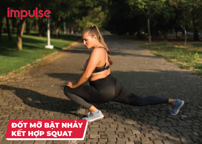 Đốt mỡ bật nhảy kết hợp squat