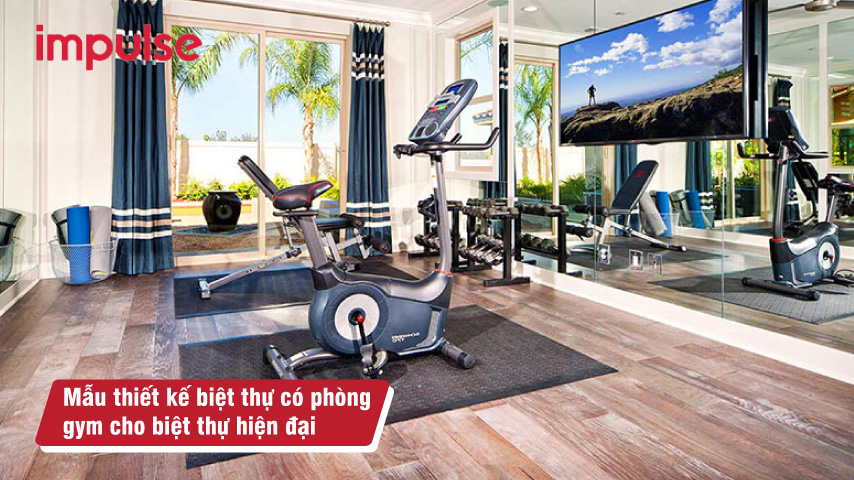 Mẫu phòng gym cho biệt thự tân cổ điển, cổ điển