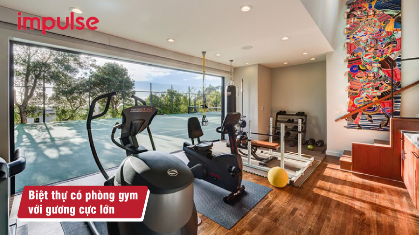 Thiết kế phòng gym năng động, trẻ trung.