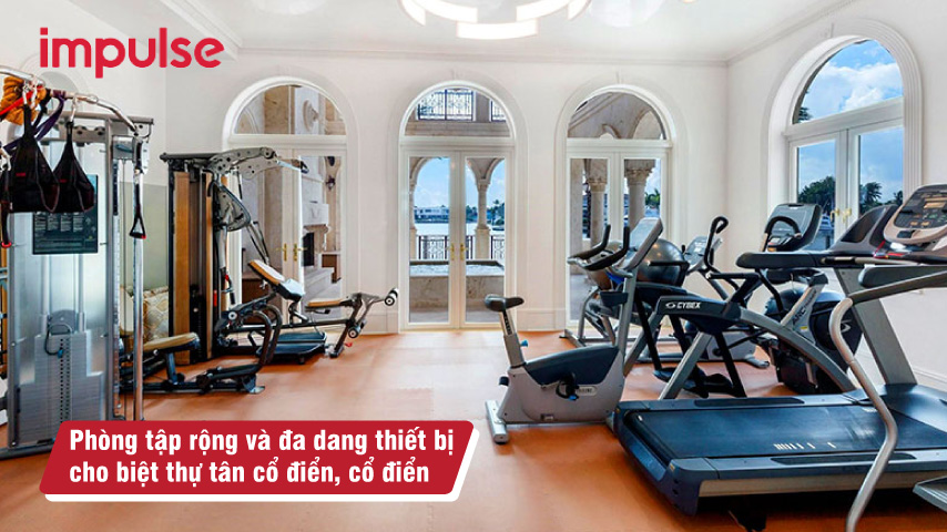 Mẫu thiết kế biệt thự có phòng gym