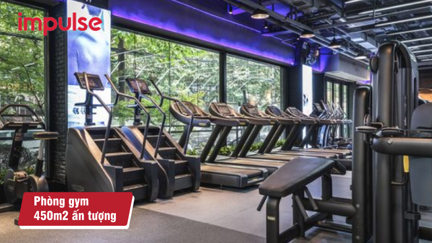 Mẫu thiết kế phòng gym 450m2 ấn tượng